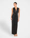 Zali Plunge Metallic Gown